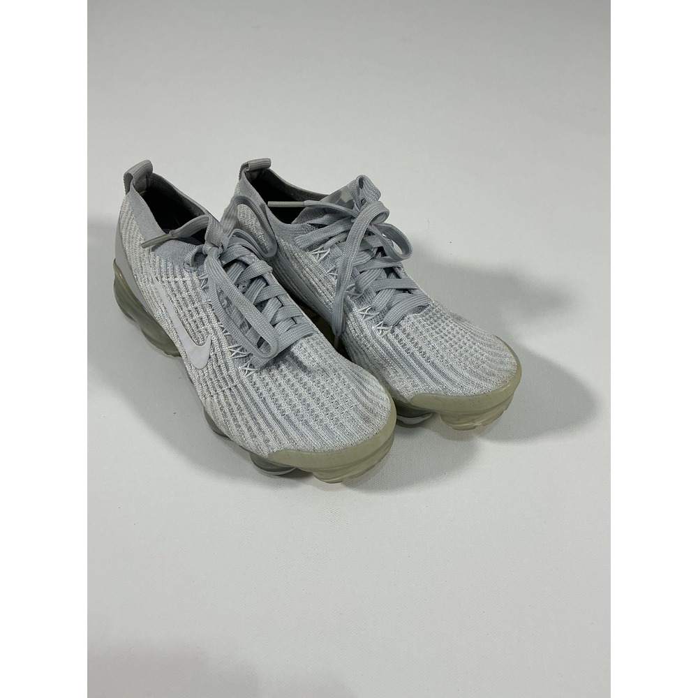Nike Air VaporMax Flyknit 3 Pure Platinum Gray Running Shoes Women's Size 5.5